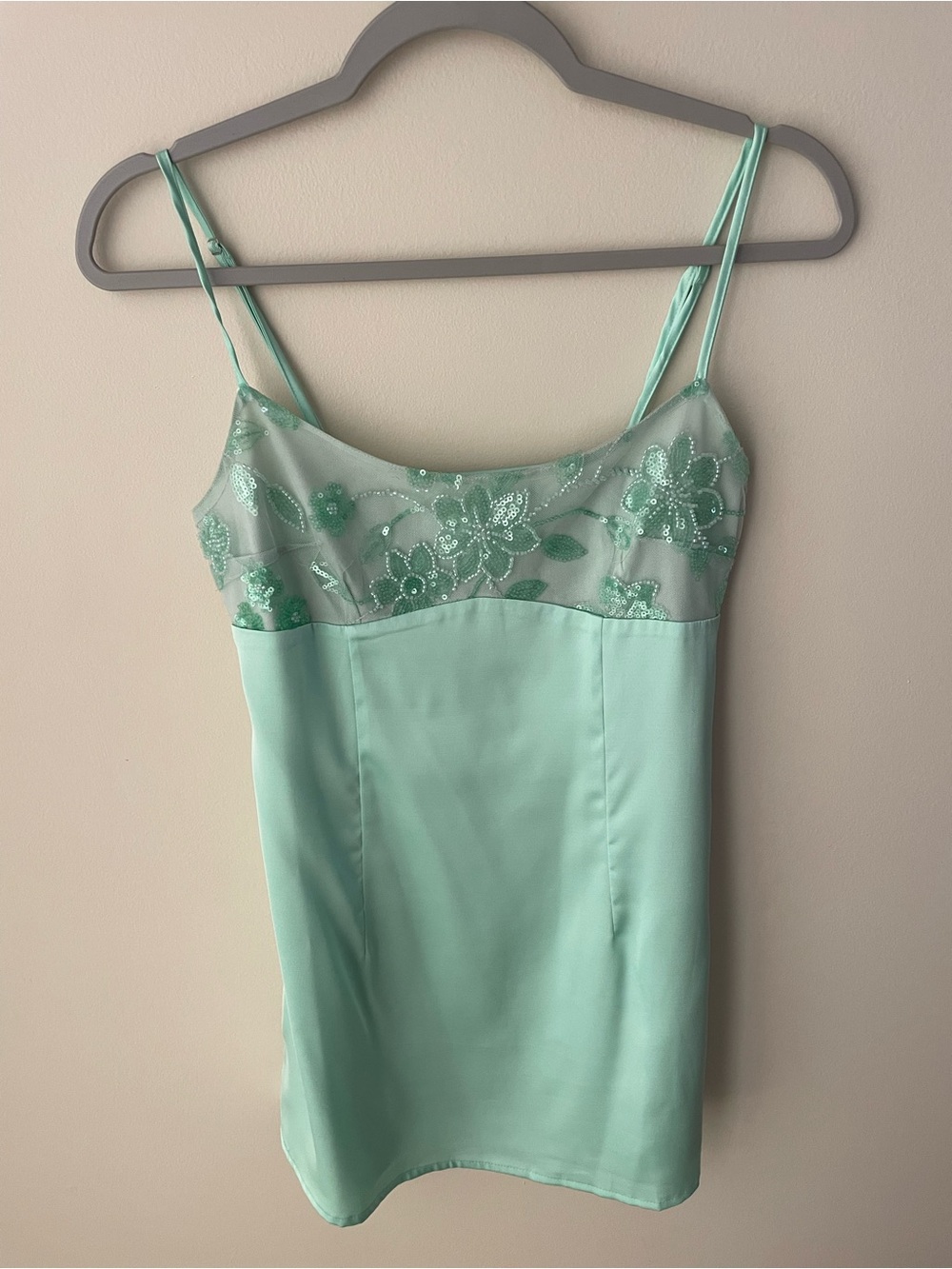Peppermayo Zion Beaded Micro Mini Dress in Green size 4